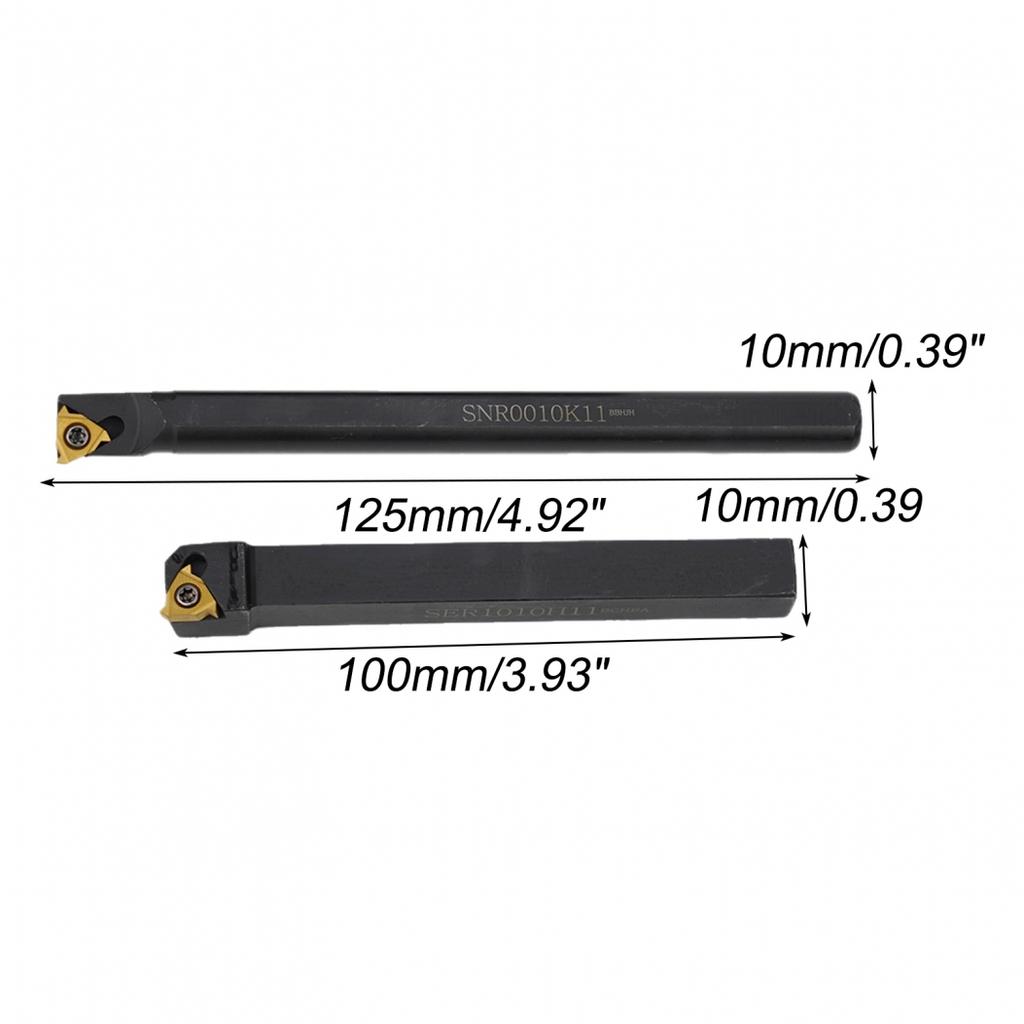 Lathe Threading Tool External Internal Holder W/ Inserts Wrench Set 11ER AG60