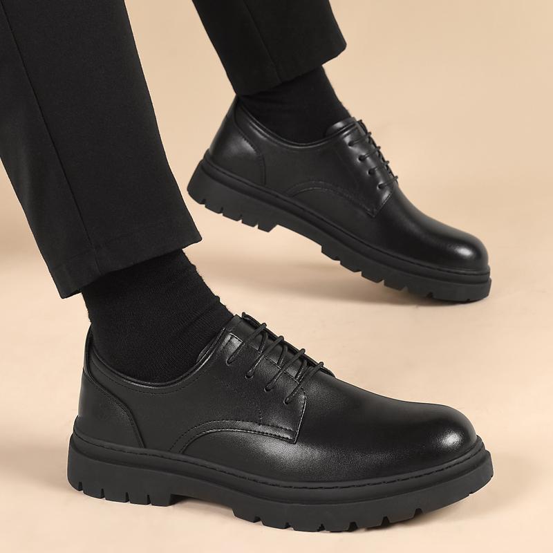 Модные нескользящие мужские туфли для ходьбы, оксфорды на шнуровке с острыми носами, классическая мужская деловая обувь, новое поступление, мужская деловая обувь