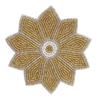 Key Stone Bead Coaster, Gerbera, Gold, Size: Approx. W11 D0.35 H11 KI058306