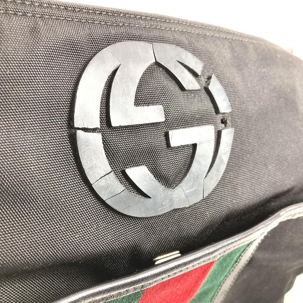 Gucci 181067 Сумка с логотипом GG Сумка через плечо Сумка на плечо Нейлон Черный