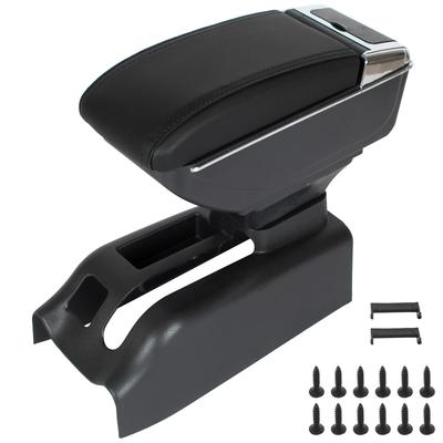 VW Golf IV 97-06 подлокотник с вещевым отделением ЧЕРНАЯ ЭКО-КОЖА + монтажный комплект