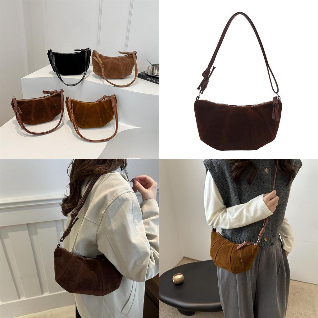 Fashionable Minimalist Women's Handbag In Black And Brown Stylish Versatile Design