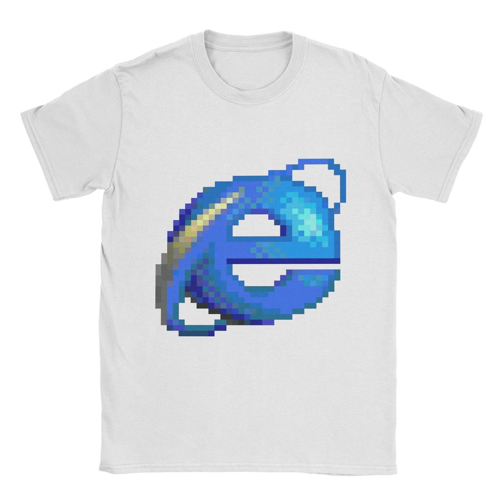Повседневная футболка Летняя футболка Internet Explorer Модные крутые футболки 100% хлопковая футболка для мужчин Y2K Классический дизайн Одежда с коротким рукавом