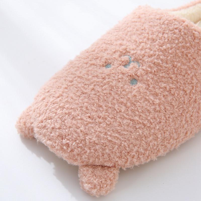 Милые маленькие ушки, мягкие хлопковые тапочки, замшевые нескользящие хлопковые тапочки, домашние хлопковые тапочки