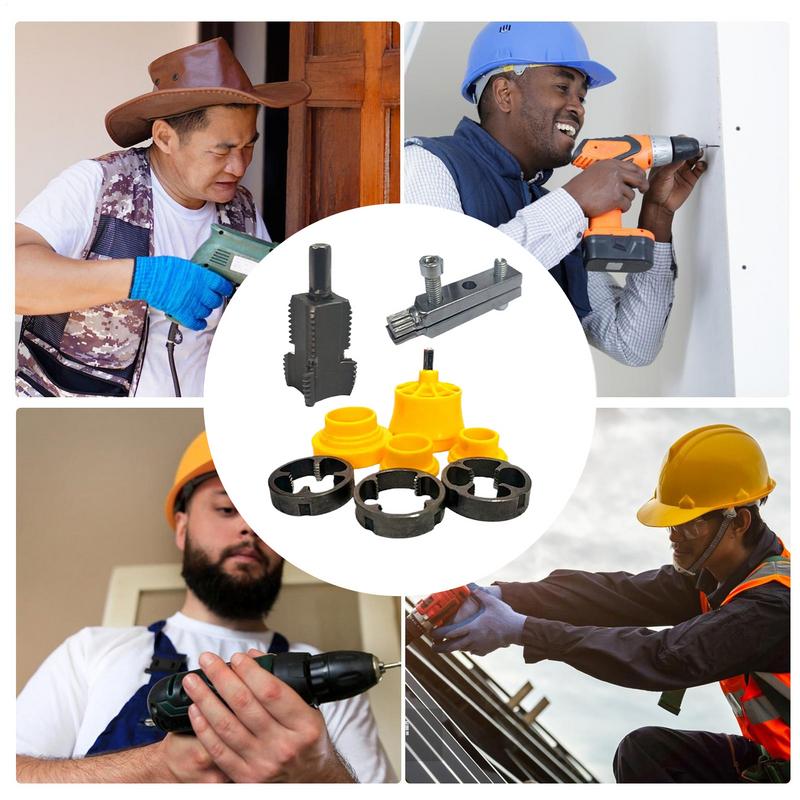 Набор клуппов 9 шт. Инструмент для нарезания внутренней резьбы Открывалка для пластиковых труб ПВХ Электрический ручной инструмент Набор метчиков и плашек Профессиональный ремонт сантехники