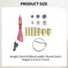 Fixed GEM Craft Applicator with 7 Tips for Card Making Clothes Embossing Pink