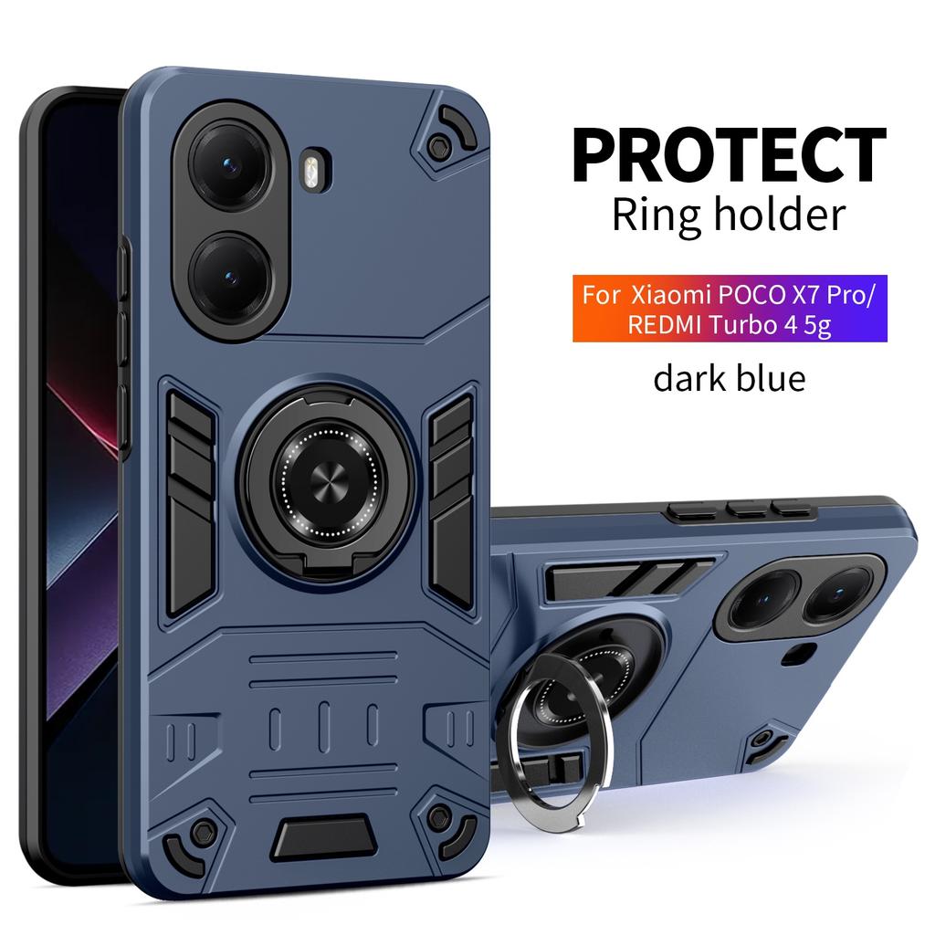 Чехол для Xiaomi Poco X7 Pro C75 C71 F7 X7 5G Armor Противоударный Чехол-подставка с кольцом Держатель Ракушка Coque Fundas
