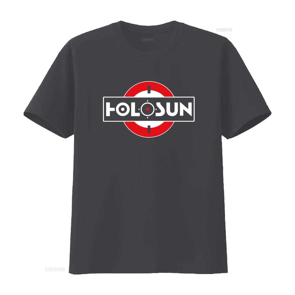 Holosun Optics Guns Firearms Mens Black T Shirt S 5XL Stylish Durable vintage Washed Versatile streetwear Stretched