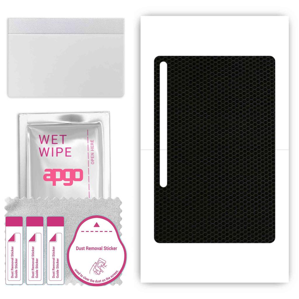 apgo skin sticker film foil vinyl for the BACK compatible with Samsung Galaxy Tab S7, scratch-resistant, easy to install - Matrix