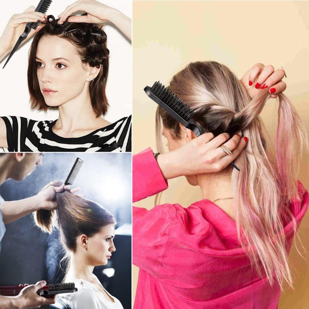10Pcs New Hair Styling Comb Set Plastic Triple Teasing Comb Braid Tool Teasing Hair Brush