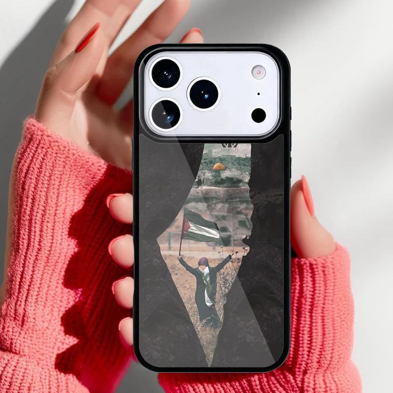 Чехол для телефона с арабской каллиграфией и картой Палестины для iPhone 17 Air 16e 15 14 13 Pro Max Задняя крышка для 12 11 Pro Coque