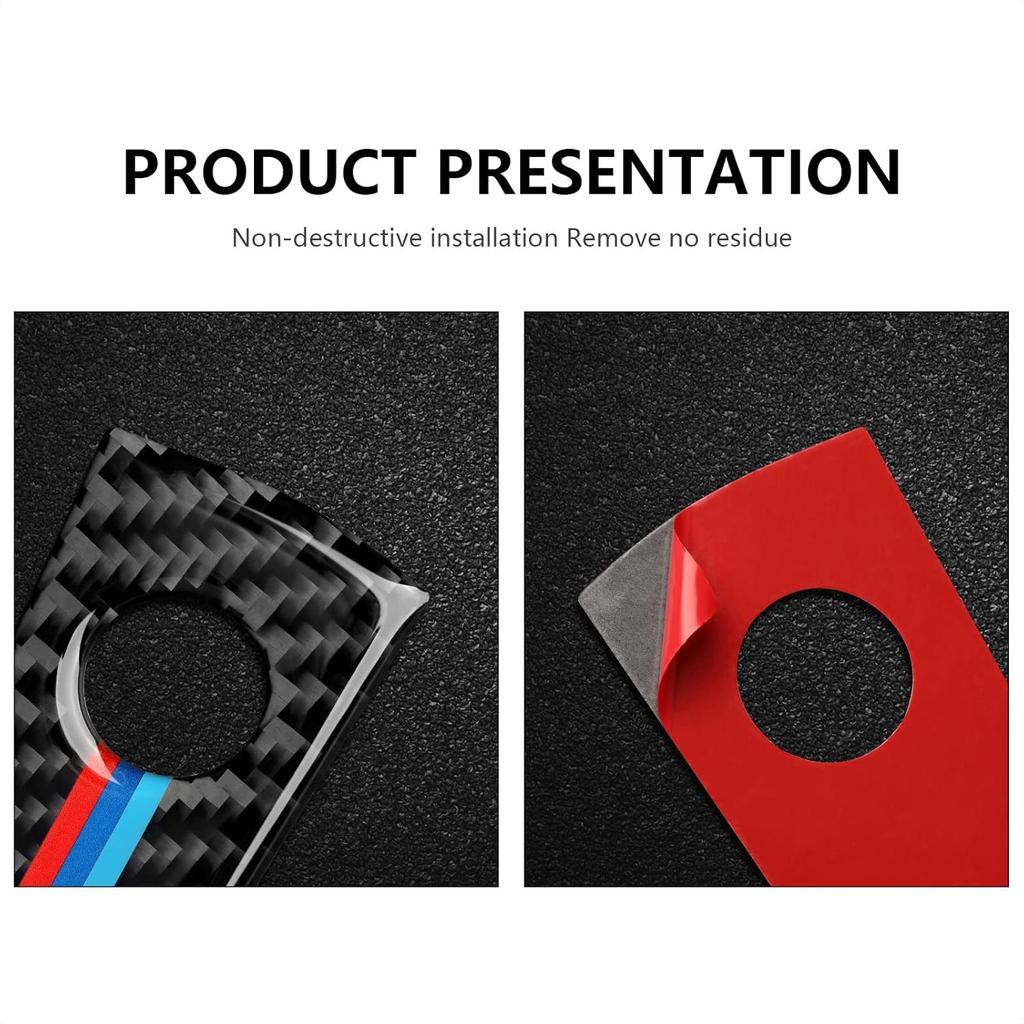 Car Glove Box Decal Storage Box Sticker Carbon Fiber Trim Compatible with BMW F30 F31 F34 3GT F32 F33 F36 3 4 Series Accessories