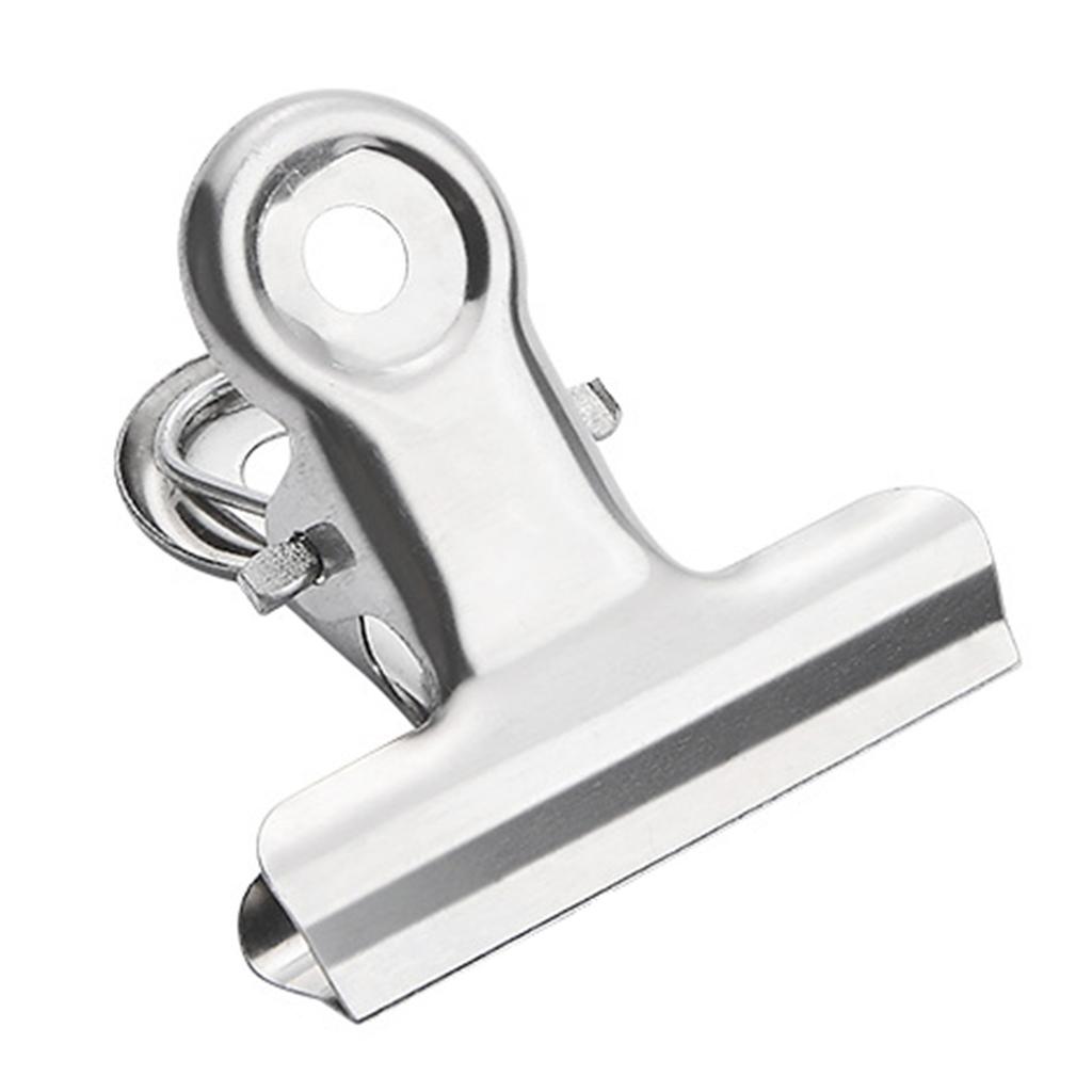 10pcs Stainless Steel File Clip Desk Metal Ticket Holders Strong Grip Document Fasteners Document Organiser Set Students Supply