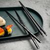 5 Pairs Zinc Zinc Alloy Sushi Chopsticks Reusable Kitchen Chopsticks Janpanese Chopsticks Set  Noodle