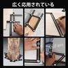 EsiFare Multi-Angle Measuring Ruler, Aluminum Alloy Template Tool, Tile Hole Locator, Multifunctional Folding Ruler, Adjustable Angle, Drill Guide Rul