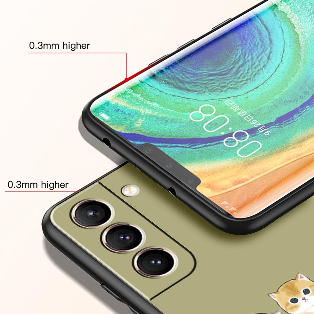 Милые Животные Мультяшный Кот Чехол Для Телефона Для Samsung Galaxy S26 Ultra S25 Plus S24 FE S23 S22 5G S21 S20 Чехол Черный Мягкий