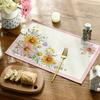 Pink Sunflowers Butterfly Spring Placemats Set of 4, 12x18 Inch Seasonal Summer Holiday Table Mats for Party Kitchen Dining Decoration