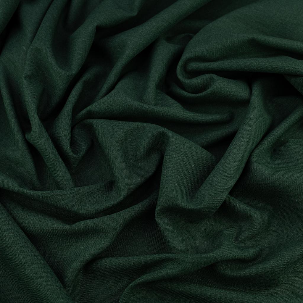 Bottle green linen fabric