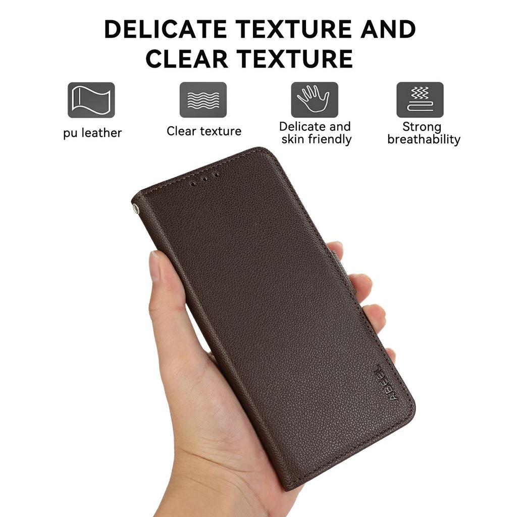 For OnePlus Nord 5 5G Case Litchi Texture Leather RFID Blocking Phone Cover