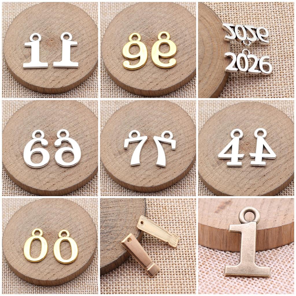 Study Travel Number Charms Pendant For Bracelet Necklace Jewelry Making Craft Findings