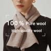 Autumn And Winter New Solid Color Knitted 100% Wool Scarf For Women'S High End Fashion Shawl Versatile Simple Winter Women'S Scarf
