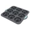 Silicone Donut Mold 9 Cavity Prevents Stick Safe Heat Resistance Doughnut Pan Set for Cake Biscuit Bagels Muffins