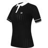 Логотип Вязаное Поло Гольф Футболка с Коротким Рукавом Женские Топы Черный A11W335405F-BK