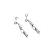Sida101 1Color Unisex Couple Silver Earrings