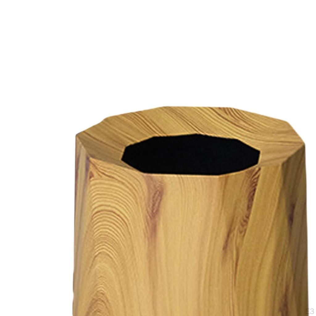 Round Trash Can Rubbish Bin Household Decorative Reusable Waste Basket for Laundry Room