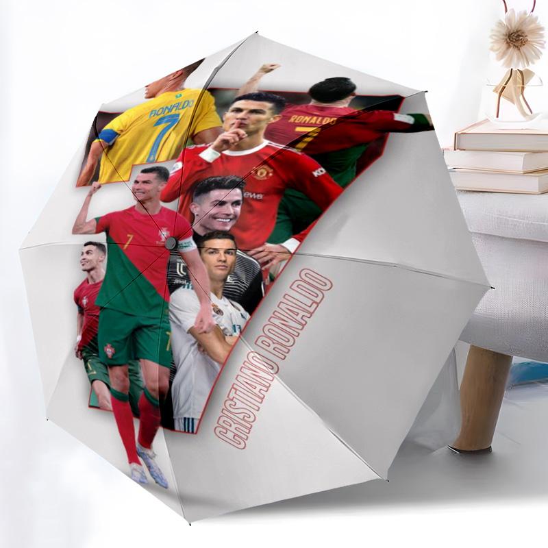 Ronaldo's Legacy Folding umbrella Portable Suitable for all seasons light printing Sun umbrella