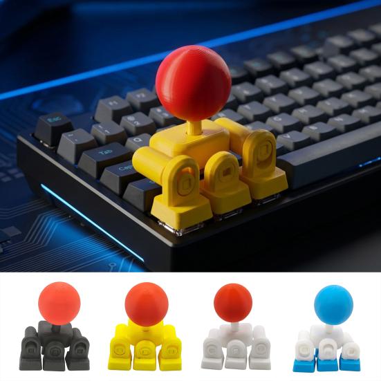 Винтажный джойстик для игры, колпачок клавиши, 3D-печать, новинка, колпачок клавиши для механической клавиатуры, 3-клавишное соединение, мини-геймпад, насадка-кнопка для геймера