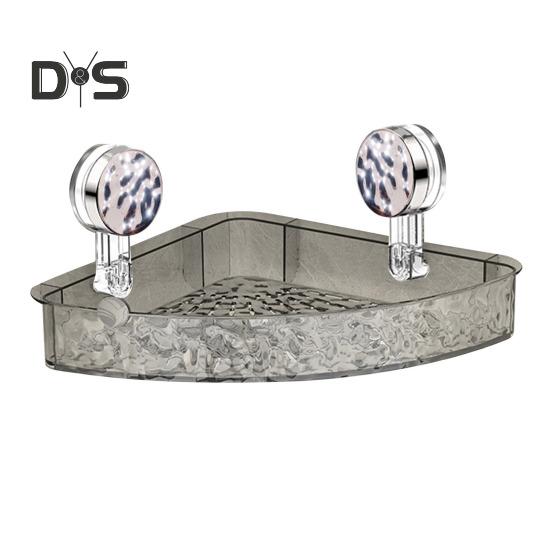 1/2 шт., прозрачная настенная полка без сверления, присоска, большая вместимость, простая установка, универсальный органайзер для ванной комнаты и душа