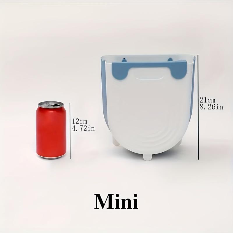 Wall-Mounted Foldable Trash Can - Hanging Plastic Expandable Storage Bin for Kitchen Use Portable for Kitchen & Bathroom