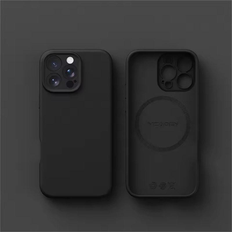 Роскошный жидкий силиконовый чехол для телефона Magsafe для iPhone 16 Plus 15 14 13 12 15 Pro Max 11 с беспроводной зарядкой, гладкий чехол
