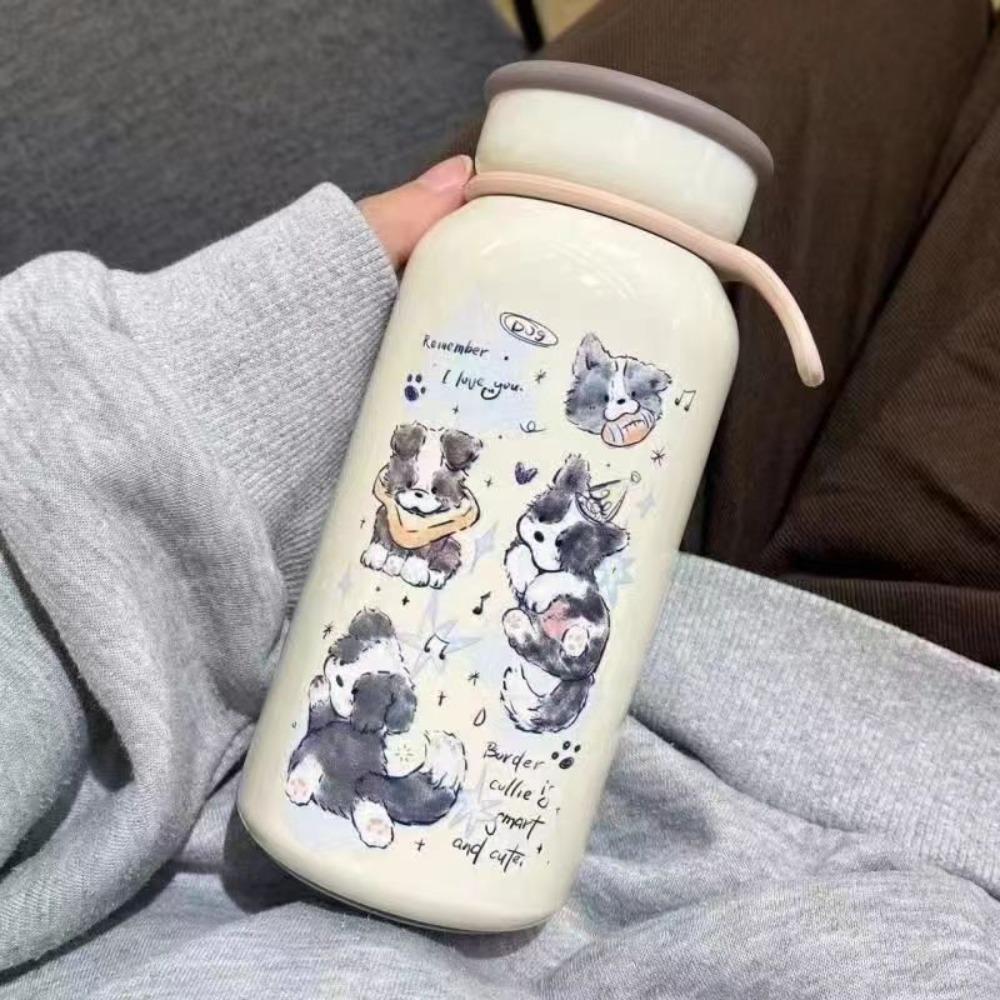 Large Capacity Cute Cat Thermos Cup Stainless Steel Cute Cat Thermos Bottle Children