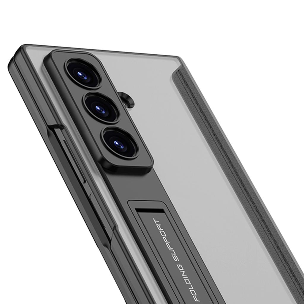 GKK For Samsung Galaxy Z Fold7 5G Case with Kickstand Skin Touch PC+Tempered Glass Slim Phone Cover