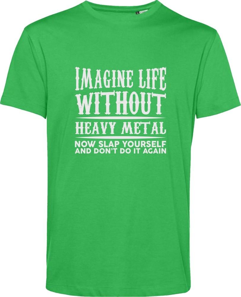 Imagine Life Without Heavy Metal Funny T Shirt Music Band Song Lyrics Gift Top