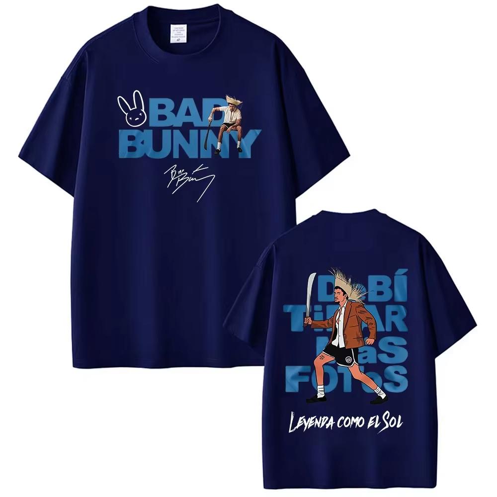 Rapper Bad Bunny Tour 2026 Debi Tirar Mas Fotos DTMF Merch TShirts Unisexs Fashion Hip Hop Pop Music Short Sleeve Streetwear