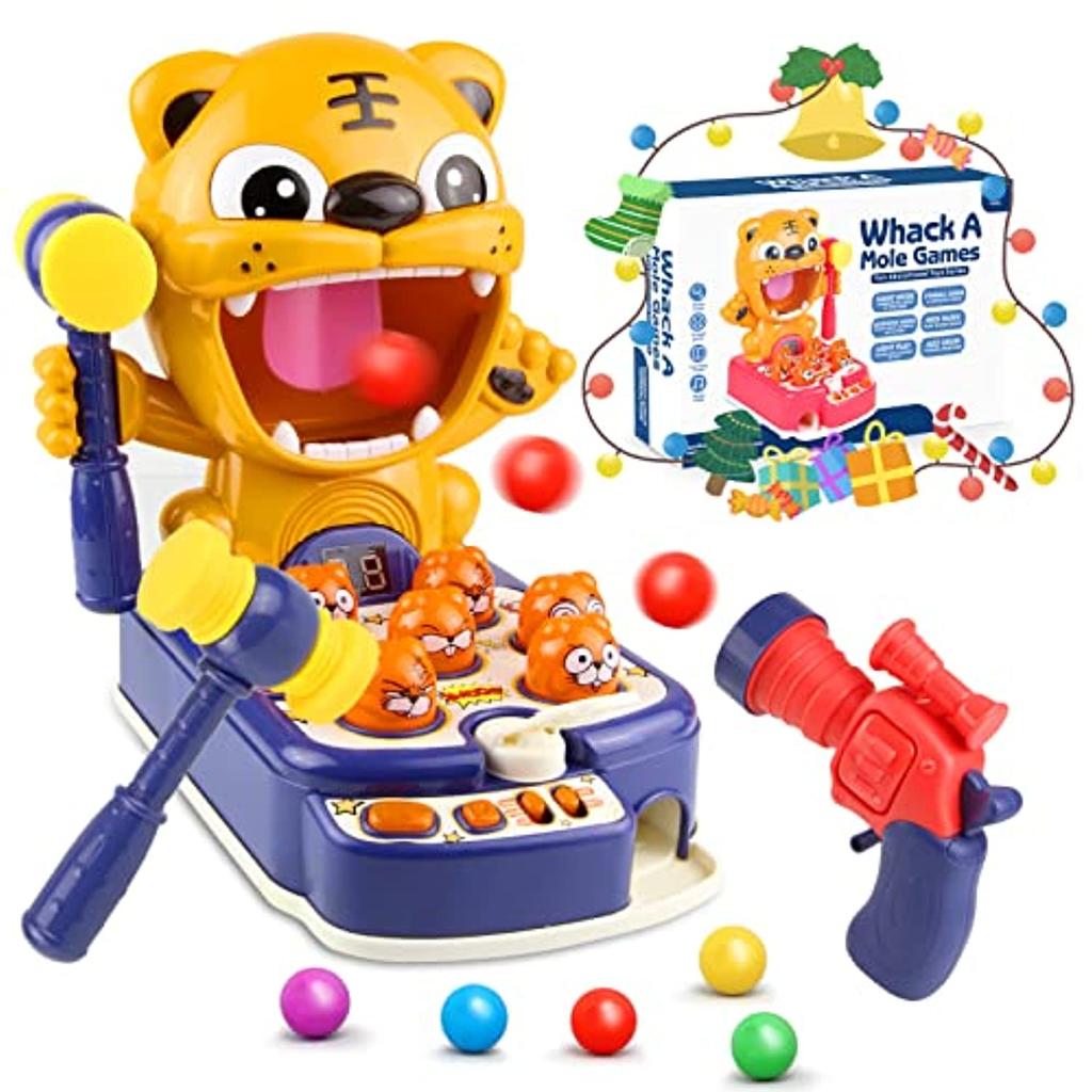 Мини-аркадная игра, ударная игрушка, удар по кротам тигра, интерактивная игрушка, развивающее образование, идея подарка на Новый год на день рождения для детей 3, 4, 5, 6, 7, 8 лет