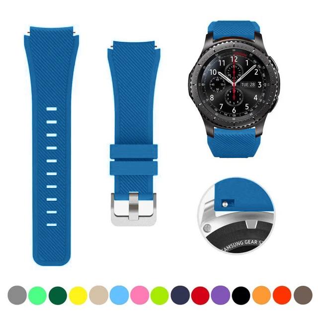 Ремешок 20 мм 22 мм для Samsung galaxy watch4 44 мм/40 мм 5 pro active 2 Gear s3, силиконовый браслет Correa, браслет Huawei Watch gt2/3/2e