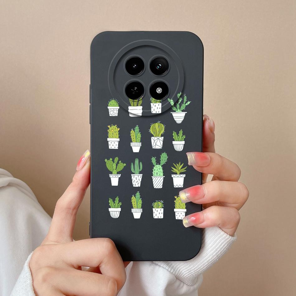 For OPPO Realme 12X 5G Phone Cases Cartoon Liquid Silicone Full Coverage Anti Drop Shell For Realme12 X Back Covers Bumper Funda