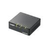 Switching Hub 5 Port Gigabit Plastic External Power Supply Model Wall Mountable Energy Saving Compliant with EU RoHS Directive Black