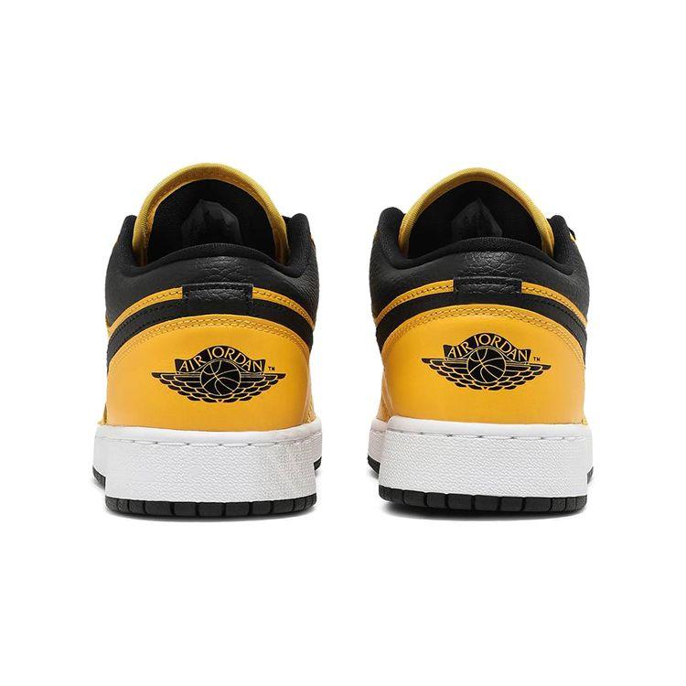 Кроссовки Air Jordan 1 Low GS University Gold Black Детские Белые 553560-700