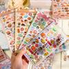 Japanese Theme Puffy Stickers 3D Sushi Dessert Mountain Stickers Kawaii Goldfish Colorful Mini Decals for Scrapbooking DIY Projects Laptop Decorations