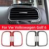 Для Volkswagen Golf 6 Gti R MK6 2008-2012 Автомобильная приборная панель из углеродного волокна, левая и правая, вентиляционные отверстия, декоративные наклейки, аксессуары