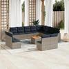 VidaXL Garden Lounge Set with Cushions 13 Pcs, Patio Sofas, Furniture Set, Outdoor Terrace Furniture, Grey 3256705