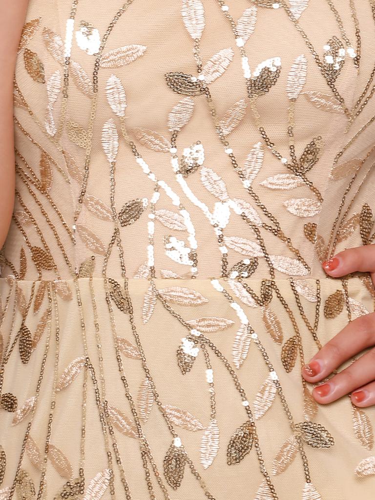 Вечернее платье из тюля Ever-Pretty Illusion с вышивкой «рыбий хвост»