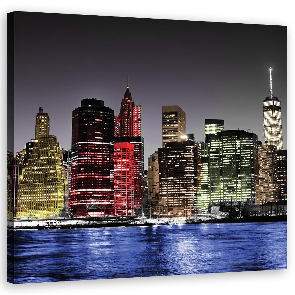 Canvas Print Colourful City At Night