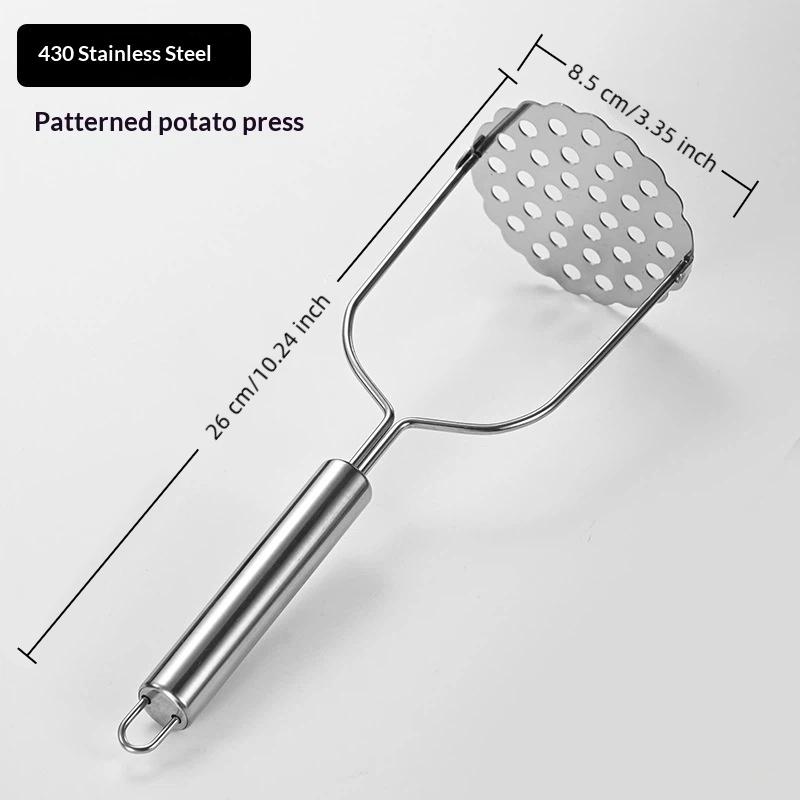 1Pcs Stainless Steel Potato Masher With Sturdy Handle For Home Kitchen 3