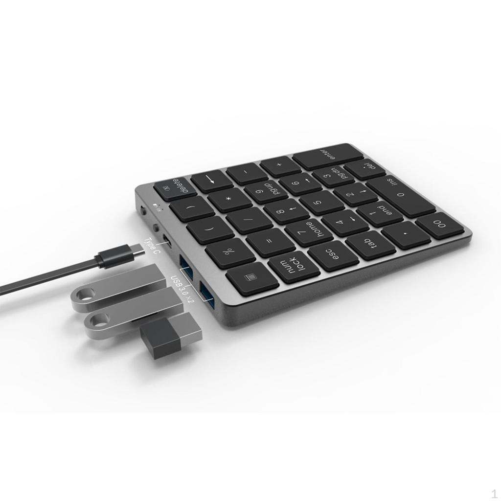 Bluetooth Цифровая клавиатура Внешняя цифровая панель с USB 3.0 концентратором для настольного компьютера